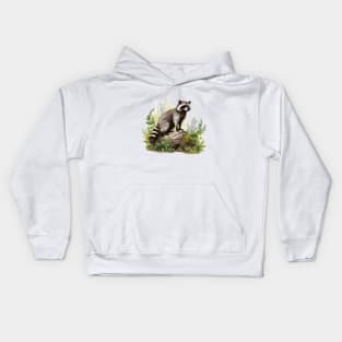 Cute Raccoon Lovers Kids Hoodie